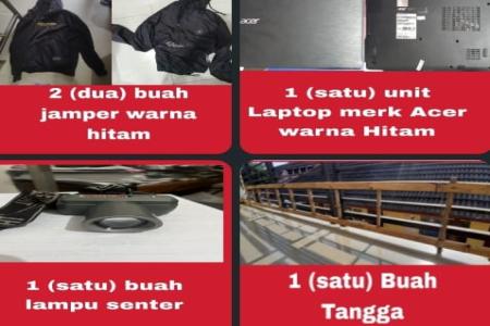 GASAK LAPTOP SEKOLAH LEWAT ATAP, D